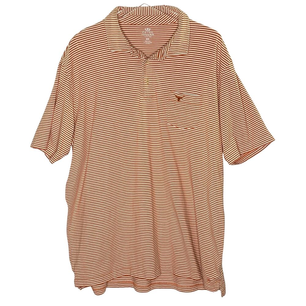 Peter Millar Texas Jubilee Stripe Performance Polo XXL Longhorn UT Austin